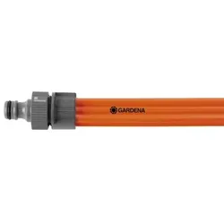 Schlauch-Regner, orange, komplett mit Armaturen, Länge 15 m - orange