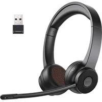 Gaming-Headset (Wireless Headset Mikrofon mit AI Noise Cancelling, Bluetooth-Headset, Wireless headset mikrofon kopfhörer kabellos mit für pc skype