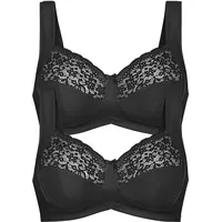 Anita 2er Pack Entlastungs BH ohne Bügel Havanna 5813 Gr. 95E in schwarz - 95E