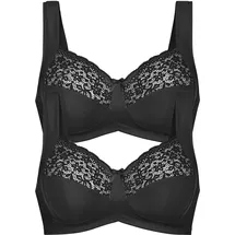 Anita 2er Pack Entlastungs BH ohne Bügel Havanna 5813 Gr. 95E in schwarz - 95E