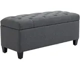 Homcom Sitzbank Polsterbank Grau 100 x 40 x 44 cm