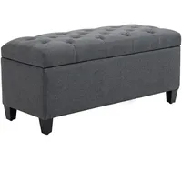 Homcom Sitzbank Polsterbank Grau 100 x 40 x 44 cm