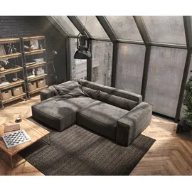 DeLife Ecksofa Sirpio XL 270x170 cm Mikrofaser Khakibraun Recamiere variabel