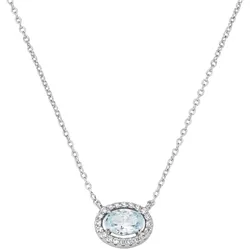 Giorgio Martello Milano Collier Ziersteine, Zirkonia weiß, Silber 925 Ketten   Violett 