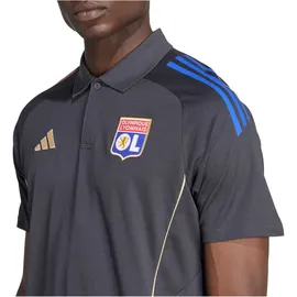 adidas Olympique Lyon Competition Poloshirt 2025/26 Herren JL9469 - carbon/hazy beige M