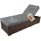 Sonnenliege Gartenliege Liege Liegestuhl Relaxliege Polyrattan Rattan Balkon