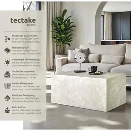 Tectake tectake® Couchtisch, minimalistisches Design, keine Montage, inkl. Bodenschoner, Belastbarkeit 45 kg