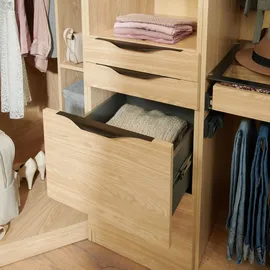 BASED Kleiderschrank Korpus 45,6 x 242,2 x 56,5 cm Eiche