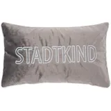 PAD Kissenbezug Letters 30 x 50 cm Blau/Grau