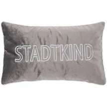 PAD Kissenbezug Letters 30 x 50 cm Blau/Grau