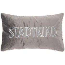 PAD Kissenbezug Letters 30 x 50 cm Blau/Grau