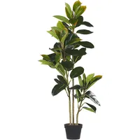 Beliani Kunstpflanze Ficus Elastica 134 cm