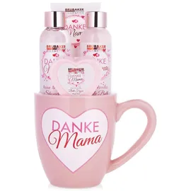 Brubaker Cosmetics Danke Mama, Bade- und Dusch-Set im Kaffeebecher, Rosen Vanille