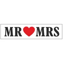 OEM Hängedekoration Schild MR & MRS 50 x 11,5 cm