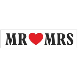 OEM Hängedekoration Schild MR & MRS 50 x 11,5 cm