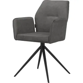 PLACES OF STYLE »Ozias« () Sitz und Rücken gepolstert, Gestell aus Metall schwarz, Sitzhöhe 50 cm, 2er Set,