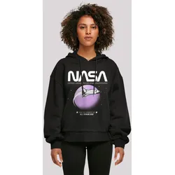 Kapuzenpullover F4NT4STIC "NASA Shuttle Orbit", Damen, Gr. XXL, schwarz, Obermaterial: 100% Baumwolle, casual, oversize, Langarm, Pullover, Print
