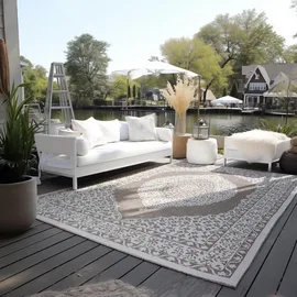 ELLE DECORATION "Meekly Wendeteppich", beige Linen, B:120cm H:5mm L:170cm, Polypropylen, Teppiche, Teppich, Flachgewebe, In-& Outdoor, Modern, beidseitig, Balkon, Wohnzimmer