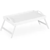 Relaxdays Betttablett weiß 61,5 x 30,0 cm