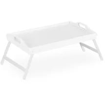 Relaxdays Betttablett weiß 61,5 x 30,0 cm