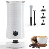 Morpilot Milchaufschäumer Elektrisch, Automatischer Milchaufschäumer 4 in 1, Geeignet für Heißen und Kalten Milchschaum Latte Cappuccino Macchiato -Weiß
