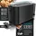 Arendo Frühstücks-Set Wasserkocher 1,5l, 4-Scheiben Toaster, 6er Eierkocher, Schwarz