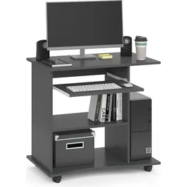 Vicco Schreibtisch Computertisch Odin Anthrazit Arbeitstisch Ablage