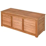 COSTWAY Gartenbox, Aufbewahrungsbox bis 160kg, Akazienholz, 120x45x45cm beige