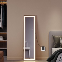 Ganzkörperspiegel mit LED Beleuchtung Standspiegel Wandspiegel Spiegel Touch 150