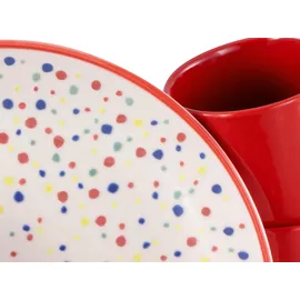 CreaTable Joy Kombiservice 16-tlg. rot-bunt