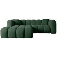Altdecor Ecksofa Grün, Textil, 5-Sitzer, L-Form Corner Sofa Bett
