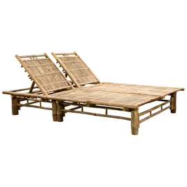 vidaXL Gartenliege 200 x 130 x 87 cm natur