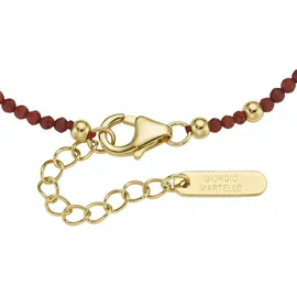 GIORGIO MARTELLO MILANO Armband mit Süßwasser-Perlen und Ziersteinen goldfarben 19 cm