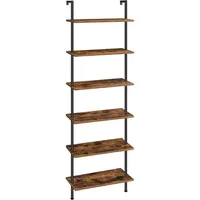 LuxusKollektion Leiterregal 6-stöckiges DIY Bücherregal Industrie Leiterregal Spanplatte bunt