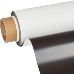 Magnetfolie zum Bedrucken, weiß 0.6 mm | 1020 mm | 10 m, Ferrit|PVC