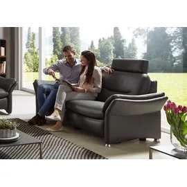 Hukla Couch Leder 3-Sitzer Schwarz