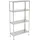 Relaxdays Lagerregal Stahl 150x75x30 cm Silber 4 Böden bis 160 kg