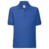 FRUIT OF THE LOOM 65/35 Polo Kids Kinder Poloshirt Unisex - Blau