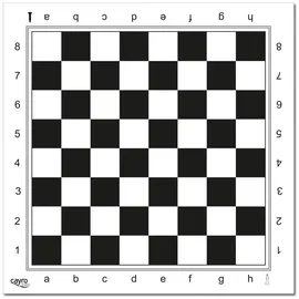 CAYRO – Professionelles Schachbrett – Schwarz und Weiß – Kunststoffbrett – Größe 45 x 45 cm – Tadellose Verarbeitung – Elegantes Design – Widerstandsfähig und langlebig