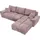 bromarkt Ecksofa NUBES Schlaffunktion Bettkasten L-Form 298x184x85cm Rosa - Rosa