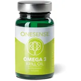 ONESENSE Omega 3 Krill Oil – Qualität aus Deutschland | Hochdosiertes Krillöl mit Omega-3, Phospholipiden & Astaxanthin | Hohe Bioverfügbarkeit | Ohne Fischgeruch & leicht verdaulich -Monatsvorrat