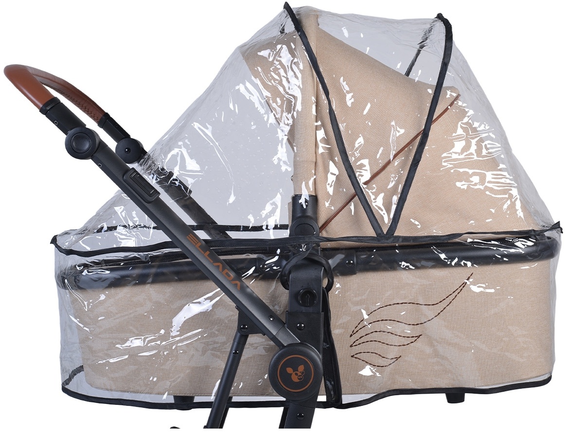 Cangaroo Kinderwagen Regenschutz universal, für die Babywanne, gute Belüftung transparent