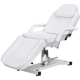 Hydraulische Kosmetikliege Therapieliege Massageliege Tattooliege Massagebett Gesichtsbett - Weiß