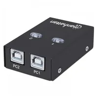 Manhattan 2 Port USB 2.0-Umschalter Schwarz