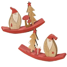 Boltze Schaukel Santa Nikolaus L.15 cm 2er Set