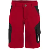 Kinder Arbeitsshorts "CHARLY" - 110/116 - rot/schwarz