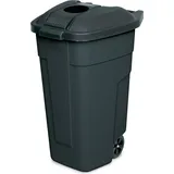 BRB-Lagertechnik 100 Liter Tonne mit Einwurföffnung im Deckel, BxTxH 510x550x850 mm, schwarz/schwarz