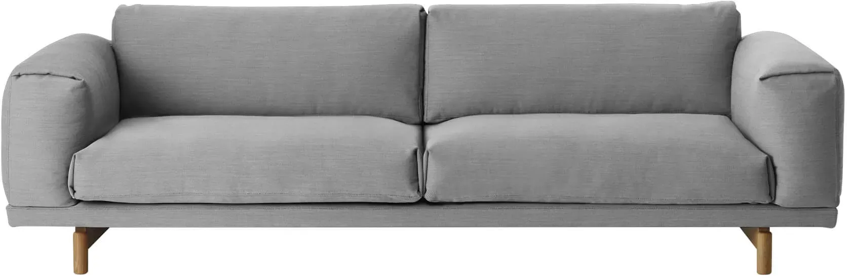 Muuto Rest Sofa 3-Sitzer, steelcut trio 133 / eiche natur