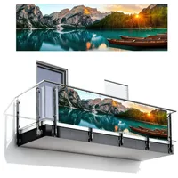 MuchoWow Balkon-Sichtschutz, Petrol, Kunststoff, Rechteckig, 300x95 cm, Sonnen- & Sichtschutz, Sichtschutz Garten, Balkon Sichtschutze