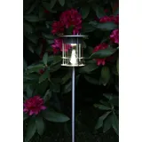 Best Season Solarlampe Edelstahl, Superhell Warmweiß, Dämmerungsschalter